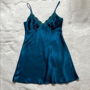 Secret Treasures Teal Satin Chemise